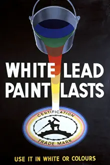 Advertising poster, White Lead Paint Lasts