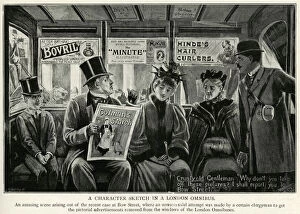 Adverts Gallery: Advertisment posters on the London Omnibuses 1896