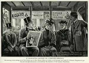 Adverts Gallery: Advertisment posters on the London Omnibuses 1896