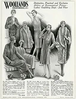 Woolland Prints: Advert for practical womens clothing 1929