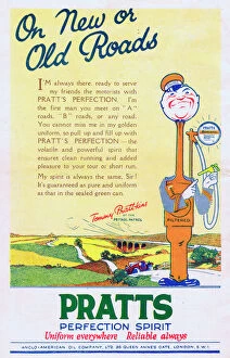 Advert for Pratts original spirit (petrol), 1925