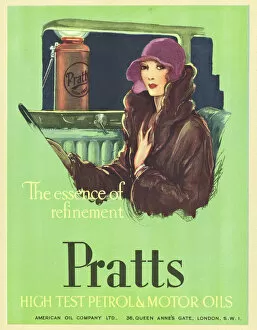 Advertisement for Pratts petrol and motor oils