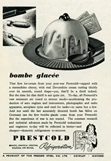 Advertisment Gallery: Advert for Prescold, bombe glacee icecream