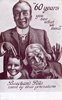 Advertising Promotional postcard for Beechams Pills