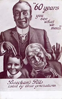 Beechams Prints: Advertising Promotional postcard for Beechams Pills