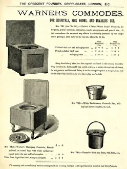 Warner Prints: Advertising publicity leaflet, Warners Commodes