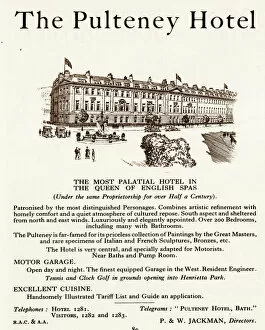 Images Dated 5th November 2019: Advert, The Pulteney Hotel, Bath