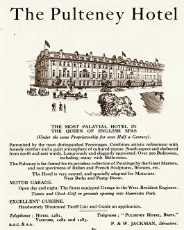 Images Dated 5th November 2019: Advert, The Pulteney Hotel, Bath