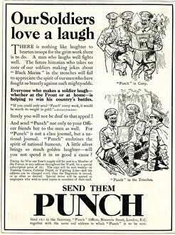 Images Dated 7th March 2019: Advert for Punch Magazine, WW1