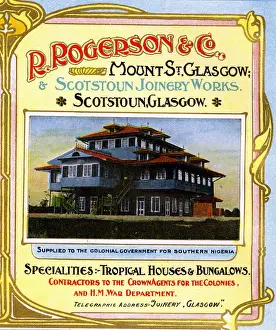 Nigeria Prints: Advert, R Rogerson & Co, Scotstoun, Glasgow, Scotland