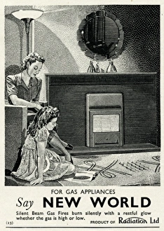 Images Dated 2nd October 2012: Advert for Radiation gas appliances 1947