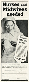 Advert for recruitment of nurses and midwives 1943