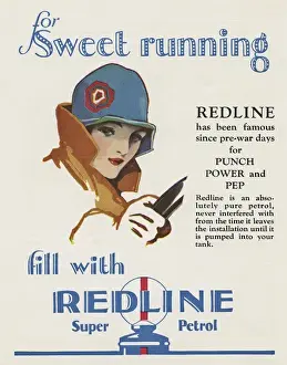 Rosette Prints: Advertisement for Redline super petrol
