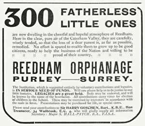 Appealing Gallery: Advertisement for Reedham Orphanage, Purley