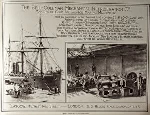 Images Dated 20th February 2012: Advertisement for refrigeration units for ships