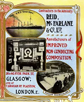 Composition Prints: Advert, Reid McFarlane & Co Ltd, Manufacturers, Glasgow