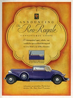Distinguished Collection: Advert, Reo-Royale Convertible Coupe car