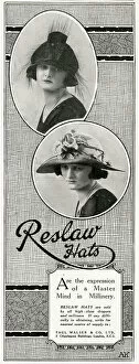 Brim Gallery: Advert for Reslaw womens hats 1924