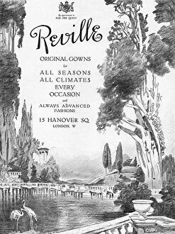 Gowns Collection: Advertisement for Reville, 1920s fashion