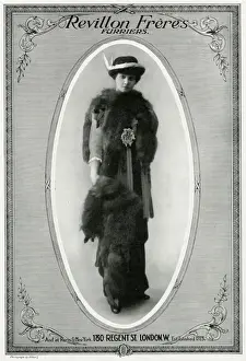 Corsage Prints: Advert for Revillon Freres furriers 1913