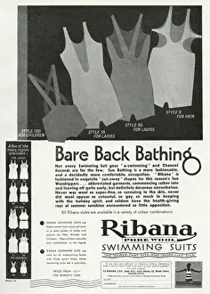 Advert for Ribana pure wool bathing suits 1931