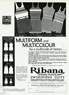 Images Dated 23rd April 2012: Advert for Ribana pure wool bathing suits 1931