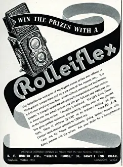 Cameras Prints: Advert for Rolleiflex cameras 1939