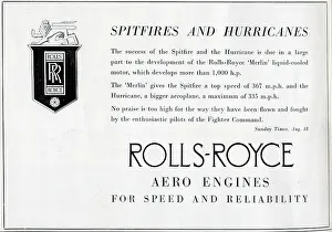 Merlin Prints: Advert for Rolls-Royce