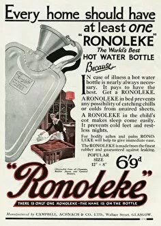 Images Dated 22nd March 2012: Advert for Ronoleke hot water bottle
