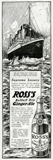 Images Dated 19th January 2017: Advert for Rosss Belfast Ginger Ale 1911