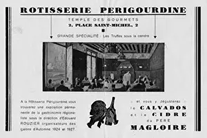 Advert for Rotisserie Perigourdine, 1930, Paris