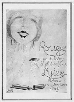 Lip Stick Gallery: Advert for Rouge lipstick by Lytee, 1925, Paris