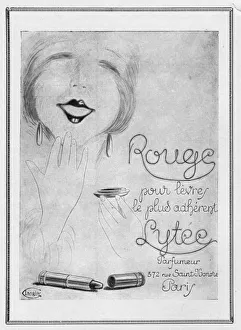 Lip Stick Gallery: Advert for Rouge lipstick by Lytee, 1925, Paris