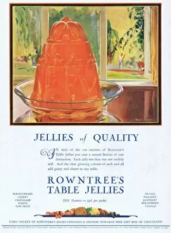 Images Dated 22nd October 2014: Advert for Rowntrees Table Jellies, 1927