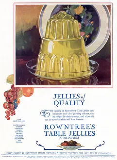 Jelly Prints: Advert for Rowntree's table jelly 1927