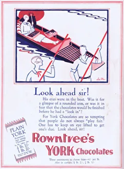 Advert for Rowntrees York Chocolate, 1926