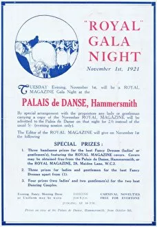Images Dated 22nd April 2016: Advert for the Royal Magazine Gala Night at the Palais de Da