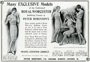 Images Dated 18th October 2017: Advert for Royal Worcester Kidfitting corsets 1915