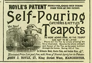 Images Dated 14th September 2018: Advert, Royles Patent Self-Pouring Teapots