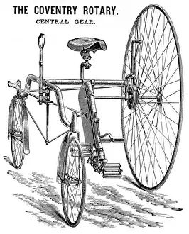 Hours Prints: Advertisement for a Rudge Coventry Rotary Tandem Tricycle, 1