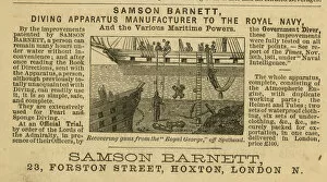 Advert, Samson Barnett Diving Apparatus