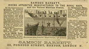 Images Dated 14th September 2018: Advert, Samson Barnett Diving Apparatus