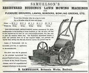 Chronicle Collection: Advert, Samuelson's lawn mowing machines