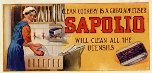 Taps Prints: Advertisement, Sapolio Washing-Up Soap