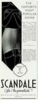 Images Dated 13th March 2017: Advert for Scandale suspenders 1936
