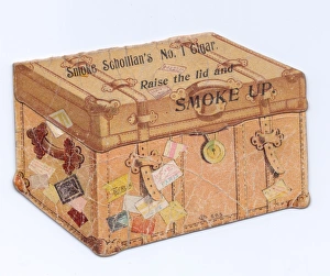 Images Dated 13th November 2015: Advert for Schollian cigars on a cutout card