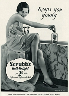 Images Dated 16th October 2015: Advert by Scrubbs bath lotion 1934