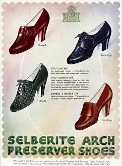 Images Dated 30th October 2012: Advert for Selberite Arch Preserver shoes 1942