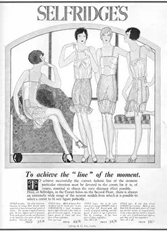 Images Dated 22nd January 2016: Advert for Selfridges for corsets, London, 1926