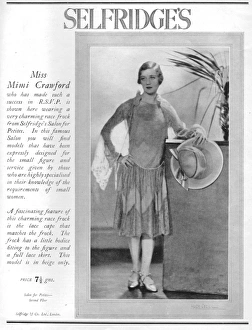 Images Dated 3rd March 2016: Advert for Selfridges fashion salons, London, 1926
